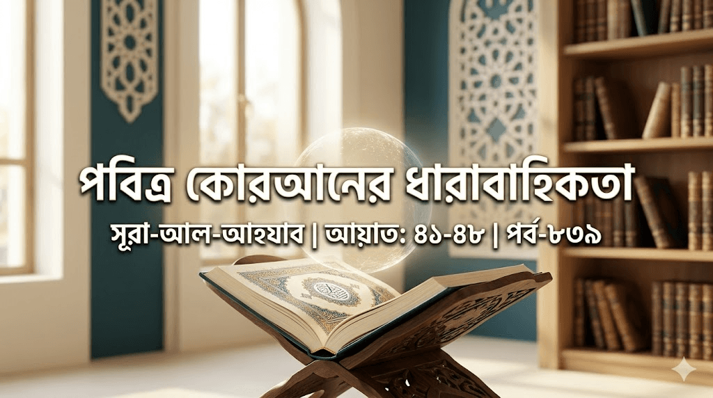 পবিত্র কোরআনের ধারাবাহিকতা সূরা-আল-আহযাব | আয়াত: ৪১-৪৮ | পর্ব-৮৩৯